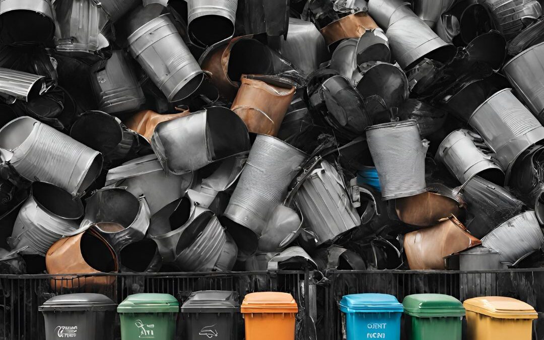 Contribución a la economía circular con tachos de basura de metal