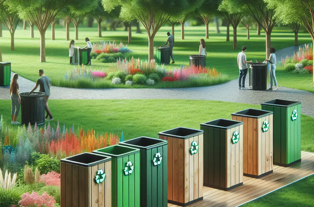 Basureros ecológicos para áreas verdes