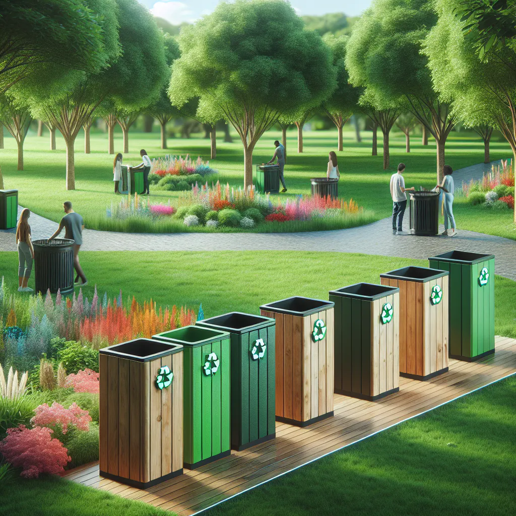 Basureros ecologicos para areas verdes