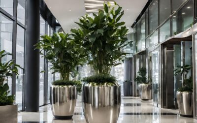 Macetas de metal y su conexión con la arquitectura interior