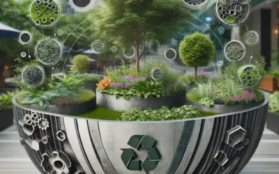 Diseño sostenible en jardineras de acero