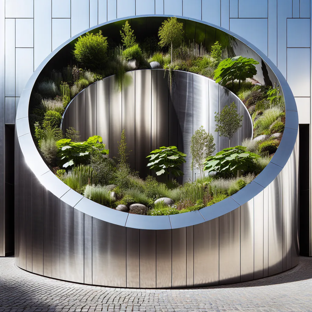 Integración de vegetación y naturaleza en las jardineras de acero