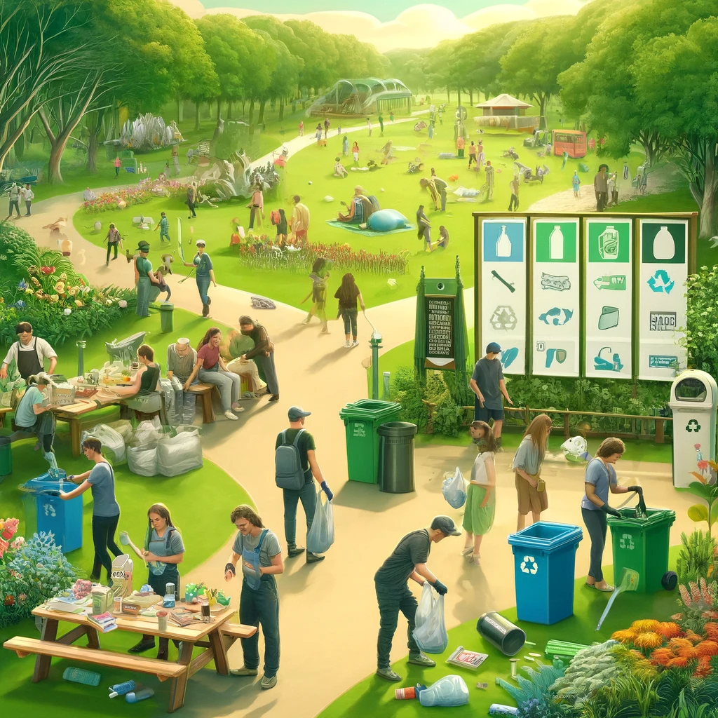 Reducción de plásticos de un solo uso en parques