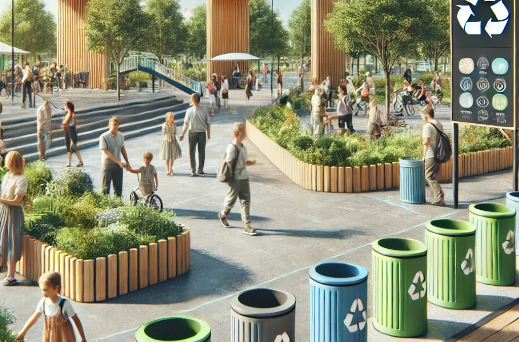 Diseños que promueven la responsabilidad ambiental en espacios públicos