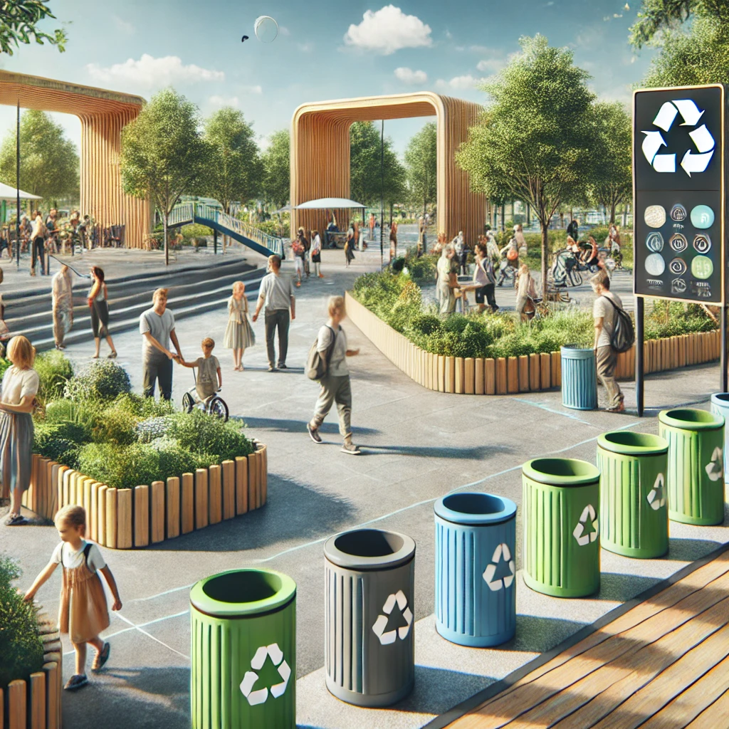 Diseños que promueven la responsabilidad ambiental en espacios públicos