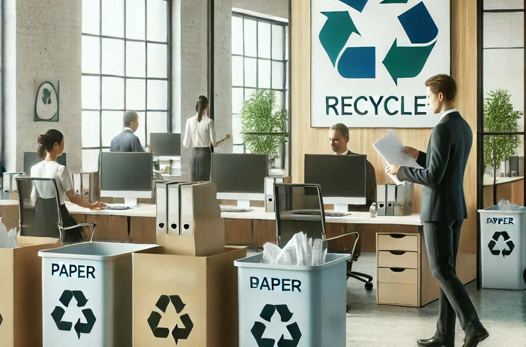 Reciclaje de papel y cartón en oficinas