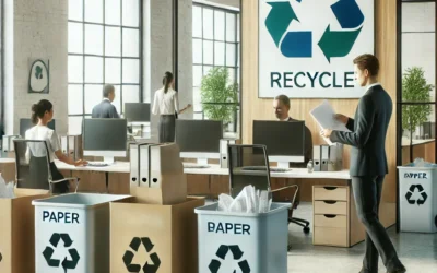 Reciclaje de papel y cartón en oficinas